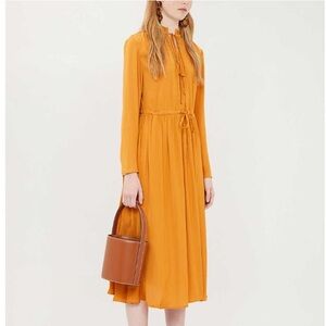 Maje Rouge Shirred Dress